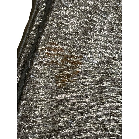 Set Of 12 Crate & Barrel Metallic Gold Textured Placemats 14" X 14" Polyester - Picture 3 of 12